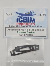 Team Associated AE .12 & .15 Exhaust/Muffler Gasket 2 Pack NIP