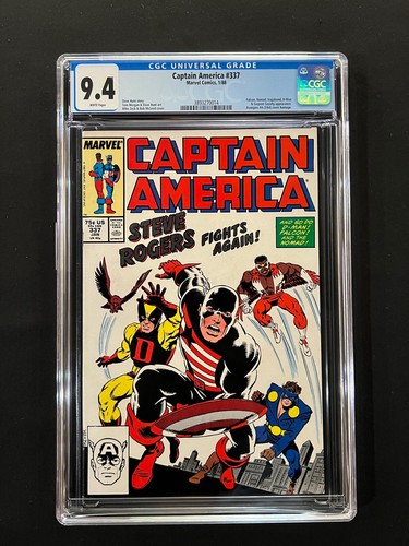 Captain America #337 CGC 9.4 (1988) - 1st app of the Captain (Steve Rogers)