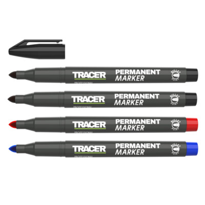 Tracer - Fine-Point Permanent Construction Marker Kit (1-2mm Bullet Point Genera