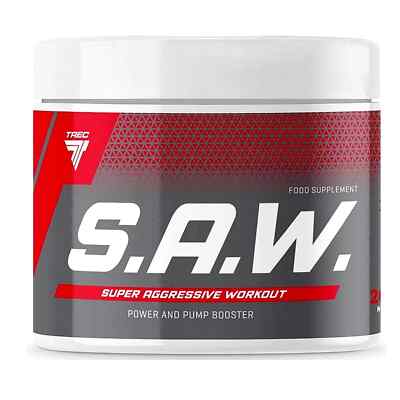 SAW 200g - 40 Portions! Pre-Workout Booster No Sugars & Fillers - Energy & Pump