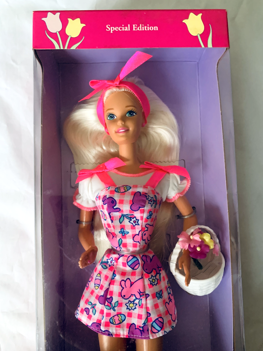 Barbie Easter Doll Special Edition 1996 - 11" Tall With Brush, Collectible Vintage Barbie