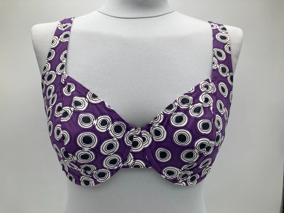 LIDEA Bikini-Oberteil BH lila schwarz weiß Punkte Maryan Beachwear versch. Größe - Bild 2 von 4