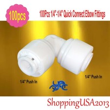 100 X 1/4"-1/4" Quick Connect Fitting Connector Push In Fit Quick Connect RO