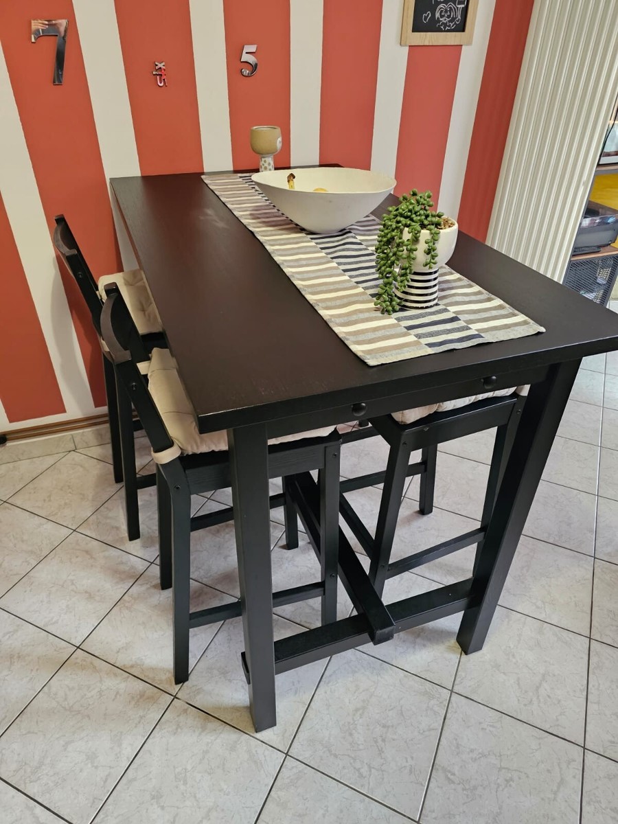 SET TAVOLO SEDIE IKEA COLORE NERO