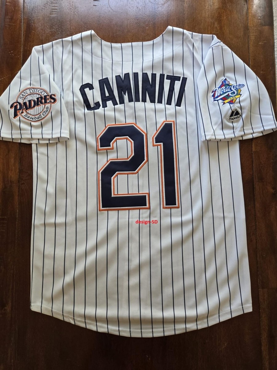 1998 KEN CAMINITI SAN DIEGO PADRES RETRO JERSEY WHITE S M L XL XXL