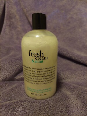 Philosophy Fresh Cream & Mint Shampoo, Shower Gel & Bubble Bath - New