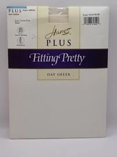 Hanes Plus Fitting Pretty DAY SHEER Size Three Plus Pearl Control Top Pantyhose