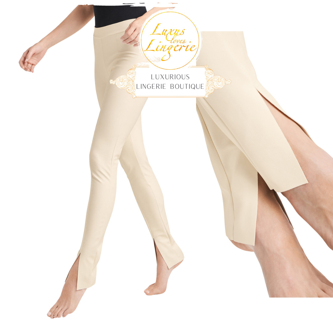 Estella Slit Leggings by Wolford 34 XS White Snake Faux Leather Pants Matt Slit