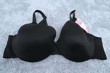 Cacique 40D Black Lightly Lined Full Coverage Bra NWT(S) 83% Nylon & 17% Spandex