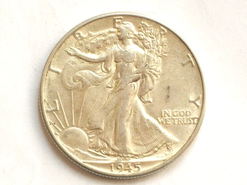 1945 P WALKING LIBERTY HALF DOLLAR  XF+ / AU