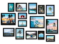 15 Pack Collage Picture Frames, Gallery Wall Frame Set with Three 8x10, Six 5...