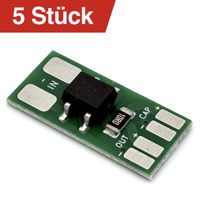 5x LED Gleichrichter Modul Wagenbeleuchtung Analog, Einschaltschutz, extern Elko