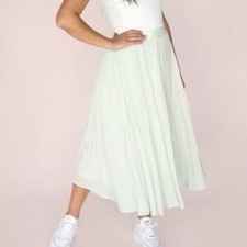 Gentle Fawn Serenade Pleated Accordion Midi Skirt in Green Lily size Large NWT