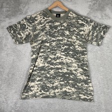 Tee Swing Digital Camo Shirt Mens Large Green Vintage ACU Military USA Made