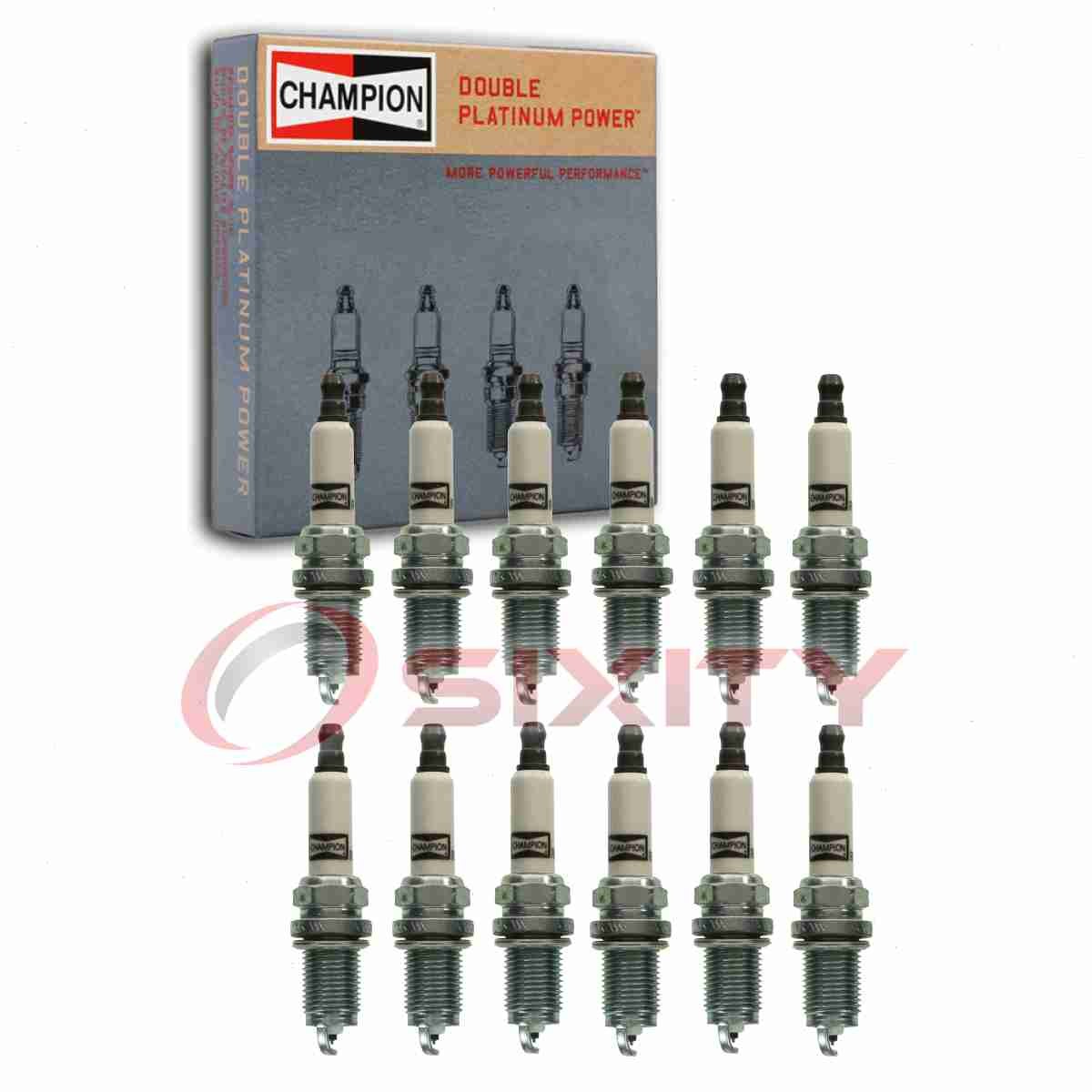 12 pc Champion Double Platinum Spark Plugs for 2004-2006 Volkswagen Phaeton ow