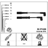 ZüNdleitungssatz FüR Fiat Siena 172 178 1.4 07 Bis 09 NGK QualitäT 350A1000