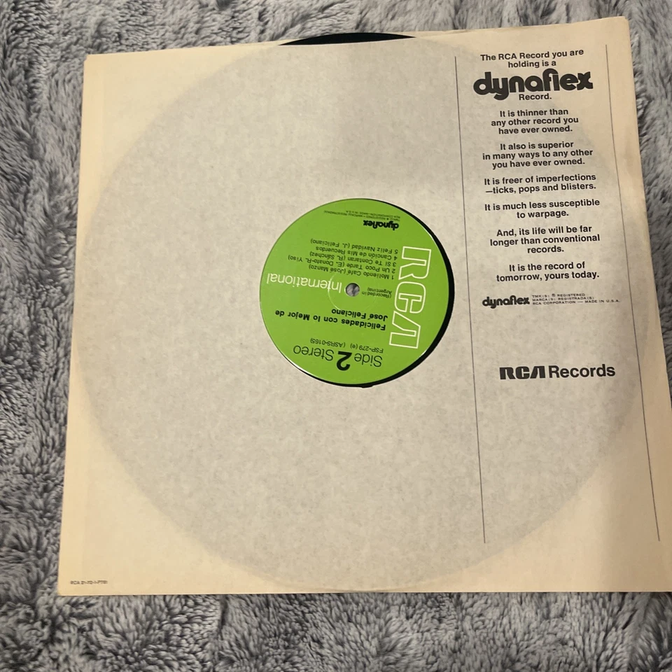 1971  Felicidades Con Lo Mejor JOSE FELICIANO US LP RCA FSP4383 Latin Pop - Image 3 of 4