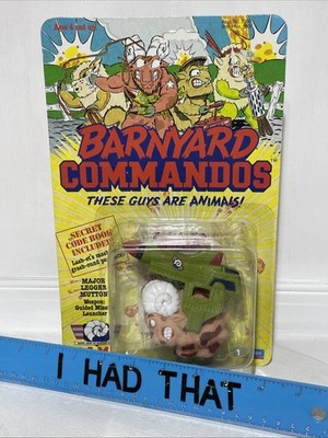 VINTAGE 1989 PLAYMATES BARNYARD COMMANDOS MAJOR LEGGER MUTTON NEW