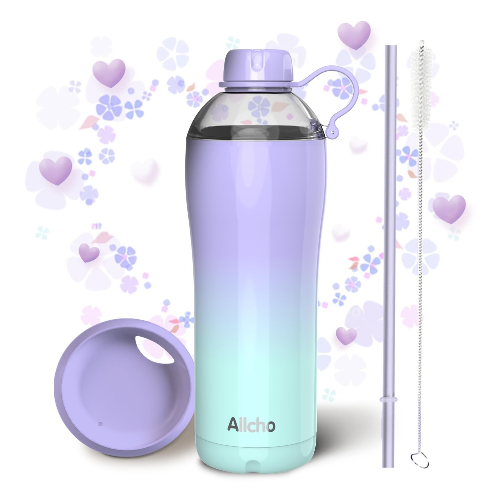 For Women, 24 Oz Stainless Steel Water Bottles, Double...