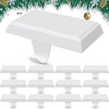 12 Pcs Christmas Stocking Holders for Mantle Weighted Stocking Hangers Firepl...