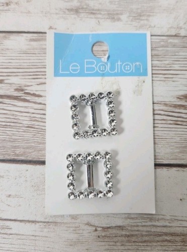 Le Bouton Square Slide Buttons 10 Piece Lot 3/4 in (19 MM) Sewing - Picture 3 of 4