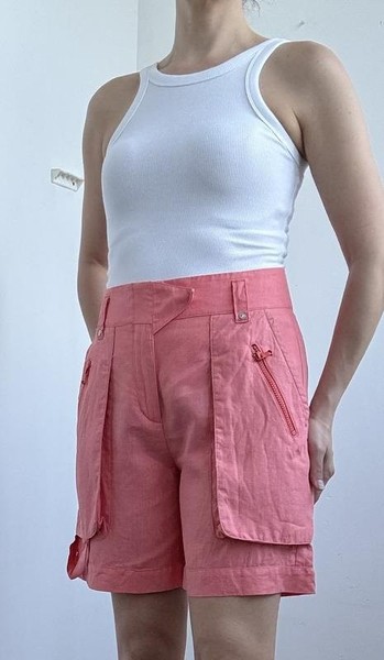 Women Harmont & Blaine Shorts Peach Linen 36 / S /