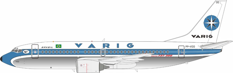 Varig / Boeing B737-300 / PP-VOO / IF733VR0825P / 1:200 *PRE-ORDER* - Image 3 of 3