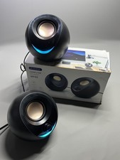 Stereo Surround Speakers for PC Laptop Wired USB Aux Loud Crystal Sound RGB Ball
