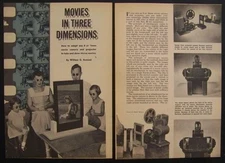3D Adaptor for 8mm or 16mm Movie Camera & Projector 1953 How-To build article