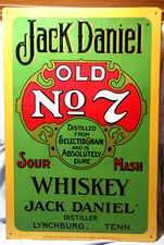 1998 JACK DANIELS Tin Sign 11&rdquo;x 17" - Old No. 7 Sour Mash Whiskey - NICE!