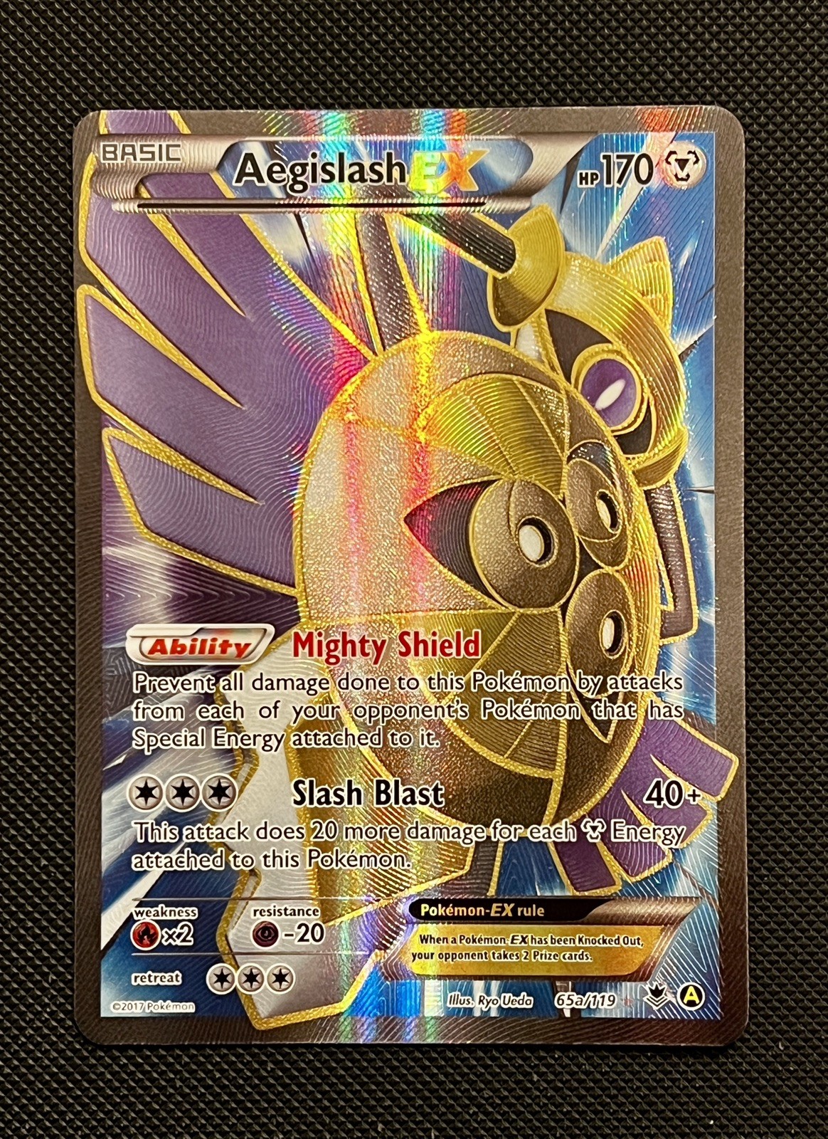 Aegislash EX 65a/119 XY Promo Alternative Full Art Holo Foil Near Mint