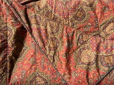 RARE RALPH Lauren Equestrian FULL QUEEN Paisley BED COMFORTER Green Red EUC