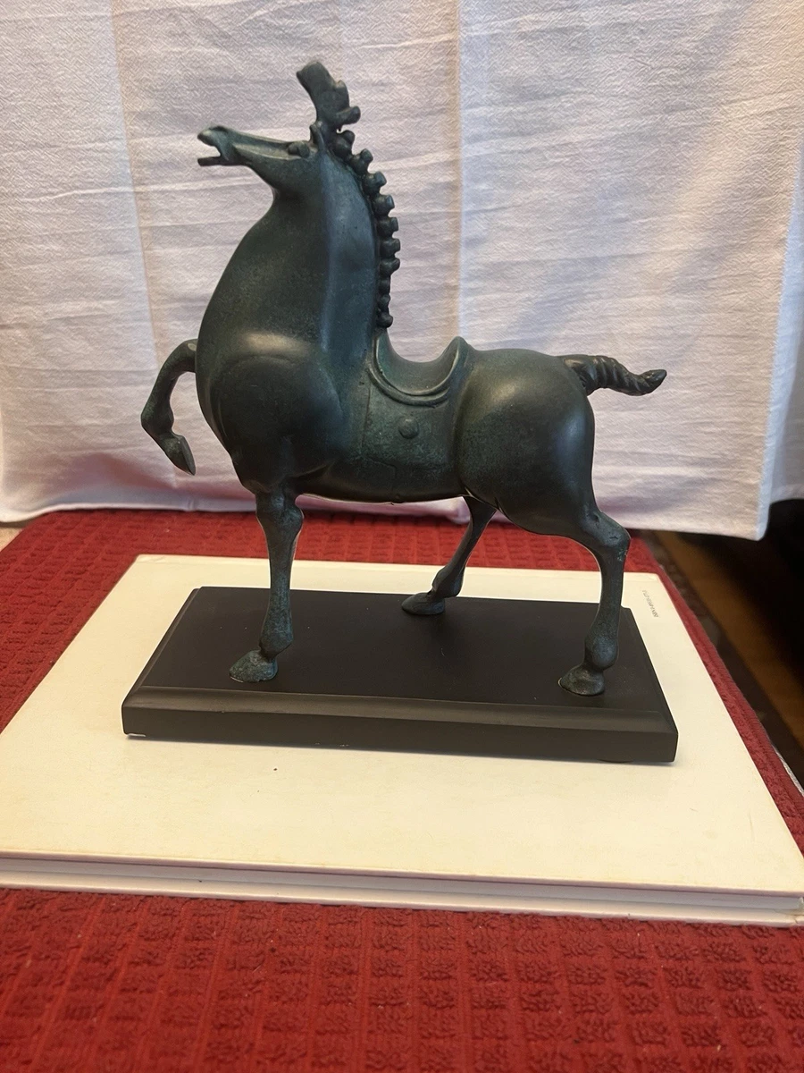 马中国风青铜雕像、雕像| eBay