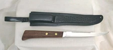 Vintage IPCO Fillet A Fish Filleting Knife 6” Tapered Blade w/ Sheath Japan 
