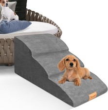 High Density Extended Foam Dog Ramp Steps 3 Tiers,15.7" High,Non-Slip Dog Stairs