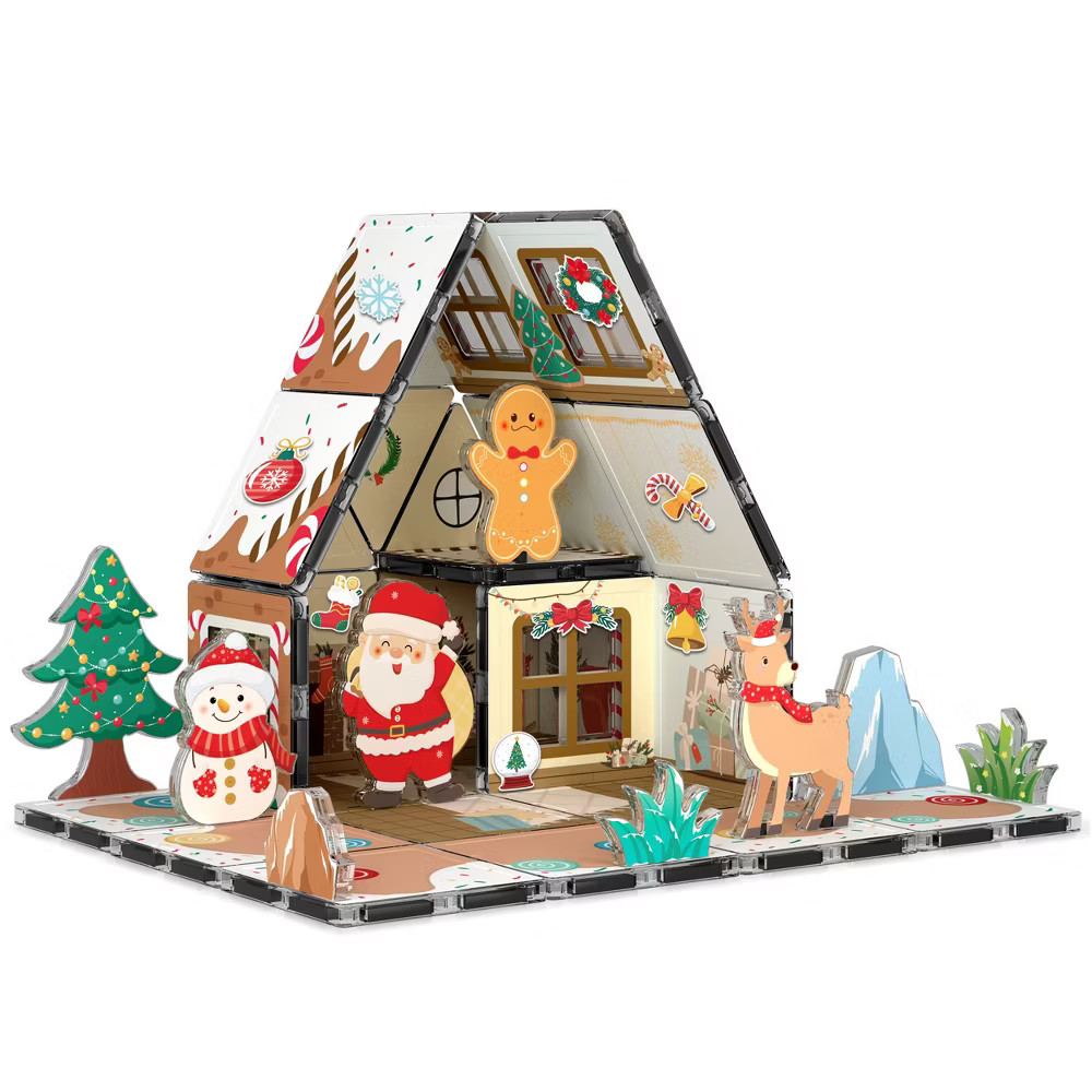 PICASSO-TILES Gingerbread House Magnetic Tiles for Kids STEM Building 17990₽