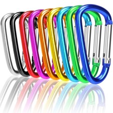 30Pack 3Inch Heavy Duty Aluminum Locking Carabiners for Keys Gear