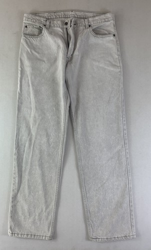 Vintage 80er Levis 506 Jeans grau Acid Washed Herren 38x32 (flach 36x32) Made in USA - Bild 2 von 12