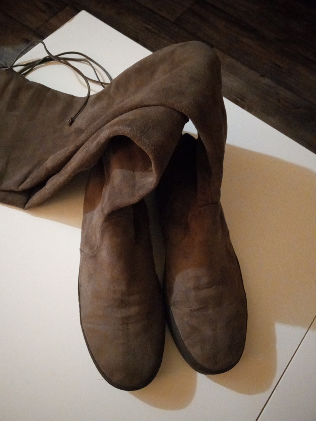 Stewart Weitzman Suede Over The Knee Street Boots Brown Size 8/5, Great Cond.
