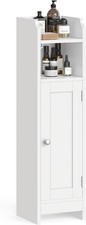 Small Bathroom Storage Corner Floor Cabinet with Door, 7.9 x 7.1 x 31.5