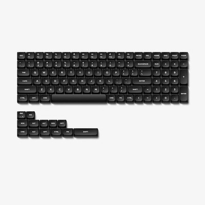 NuPhy WOB Keycaps nSA Profile Low profile for air75 keyboards (White on Black)