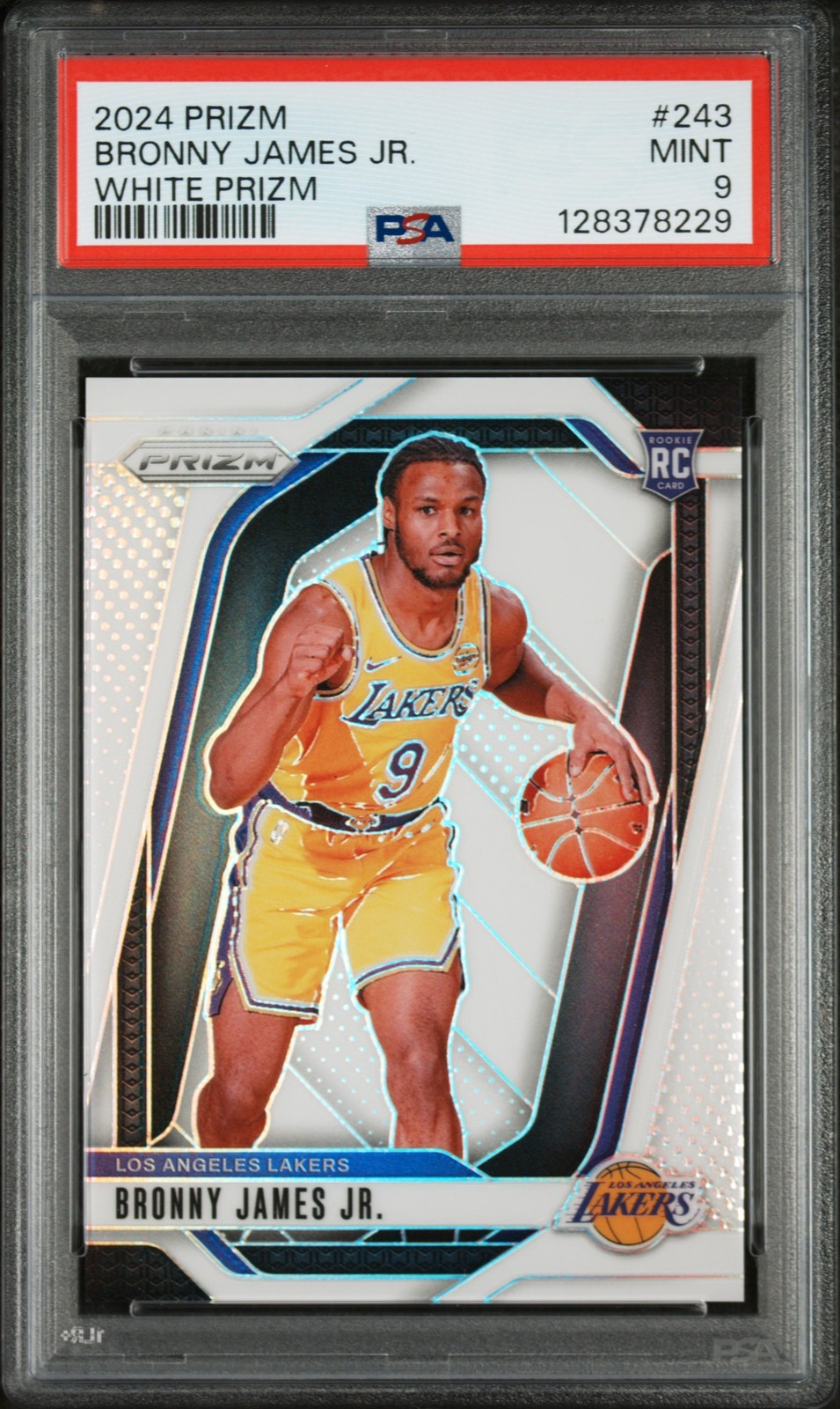 2024 PANINI PRIZM WHITE PRIZM #243 BRONNY JAMES JR. 15/175 PSA 9