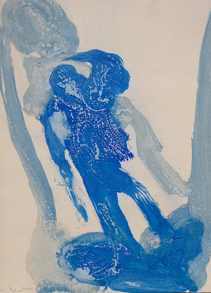 FREIER KÖRPER original-Kunst grosse Zeichnung abstrakt Malerei Aquarell BELAUBRE - Bild 1 von 1