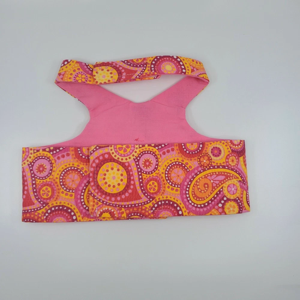 Dog Harness Pet Adjustable Size XL Pink Designer Cat walking Vest Chest 19"