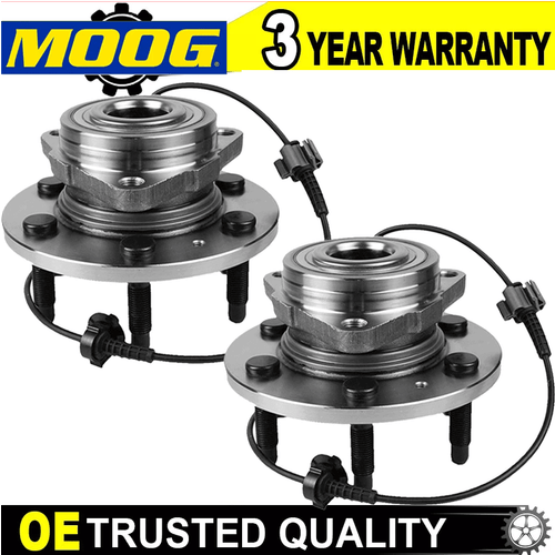 4WD Moog Front Wheel Bearing Hub Pair For 07-13 GMC Silverado 1500 2007-14 Tahoe - Picture 1 of 12