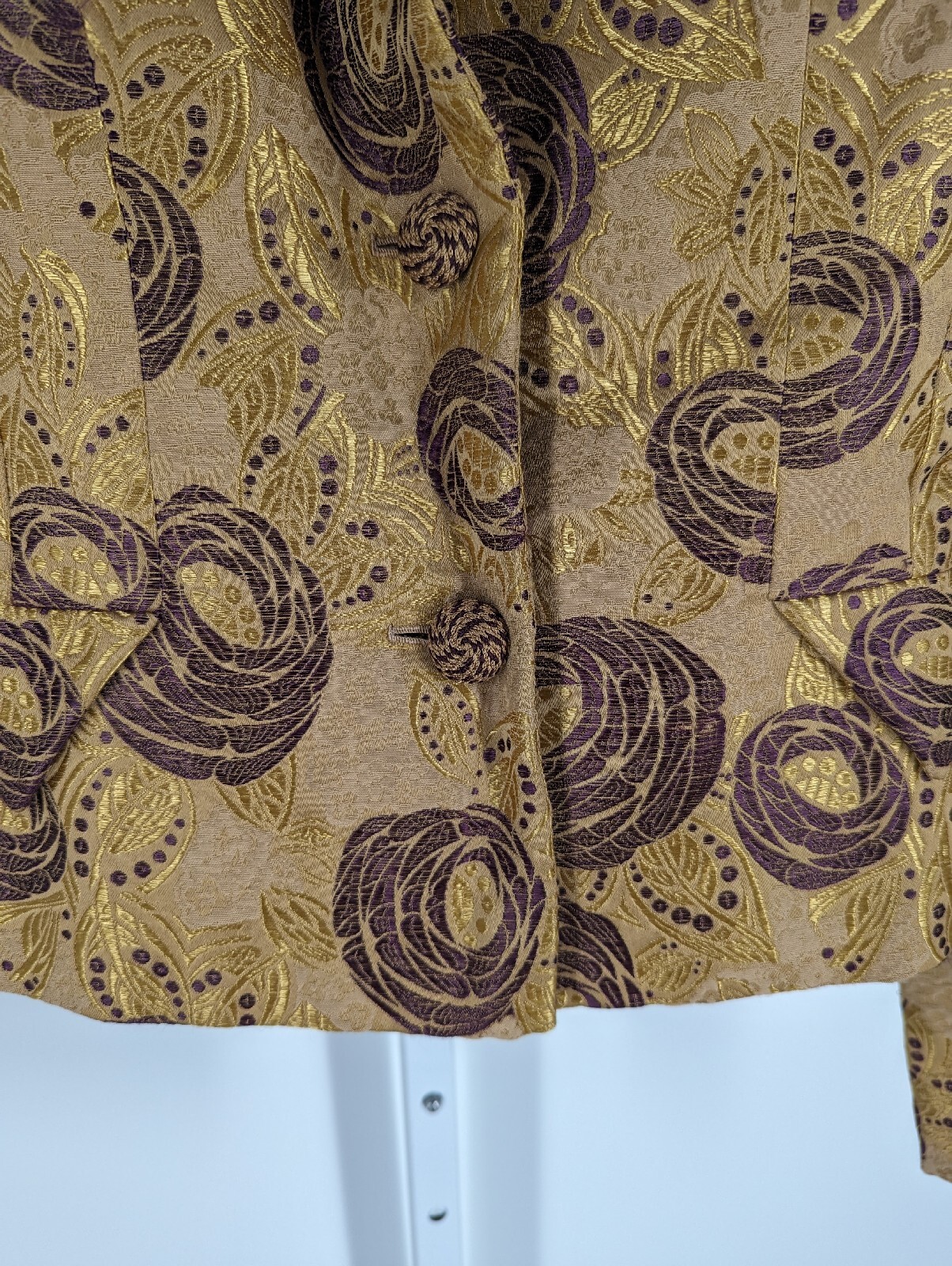 Veste Crème Brodée Florale BILL BLASS Avec Ruban & Tulle - Taille 10 (US) - Neuf