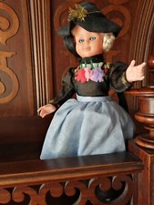 BAMBOLA TIROLESE CM.26 ORIGINALE ANNI '60 MARCHIO ITALIANO ARTI SNODATI ELASTICI