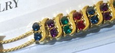 Bracelet, Rhinestone Sliders, VTG Classic Multiple Color Choices NOS