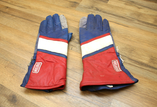 Spartan Motorcycle Gloves Pair Red White Blue | Size L