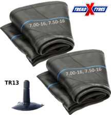 Two 7.50R16 7.50-16 4x4 Farm & Tractor Tyre Inner Tube Rubber Valve TR13 750-16 